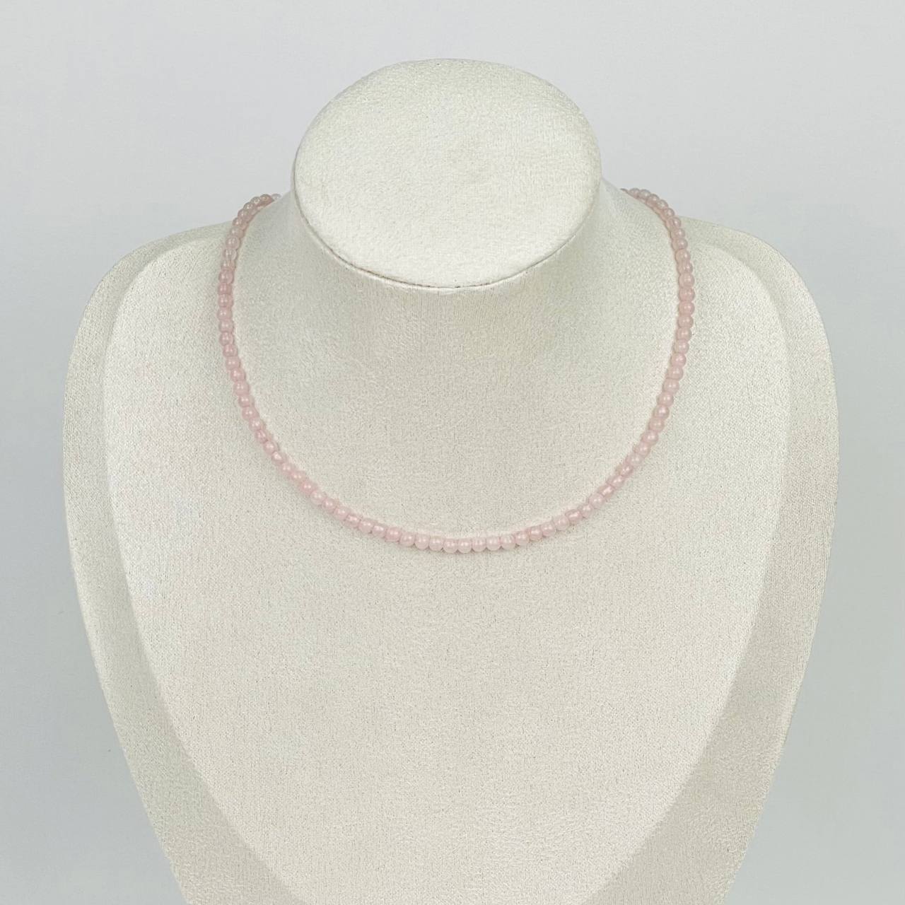 Радуга Самоцветов Бусы детские из Розового кварца