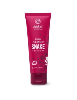 Пенка для умывания AsiaKiss со ЗМЕИНЫМ ЯДОМ Snake Foam Cleanser в тубе 180 мл