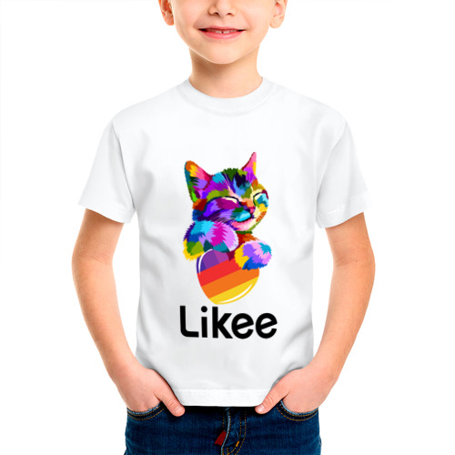 Подростковая футболка Лайки котенок