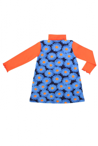 Платье #133541Голубой/оранжевый