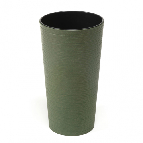 839-42 Зеленый Лес Лилия ЭКО Джутто пластиковый горшок с вкладкой 190 мм*360мм