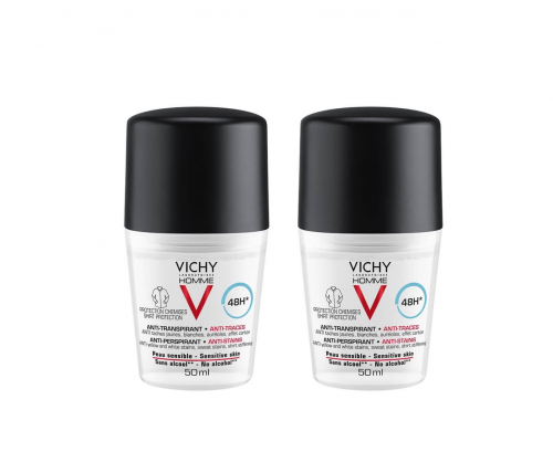 Vichy Homme Deodorant Anti-Transpirant 48h Дезодорант-антиперспирант 48 ч против пятен 2x50ml - 11,65 евро