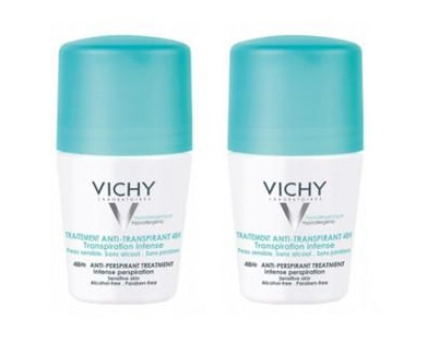 Vichy Deodorant Anti-Transpirant 48h Дезодорант шариковый регулирующий избыточное потоотделение 48 ч 2x50ml - 11,15 евро