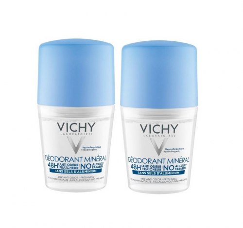 Vichy Deodorant Mineral 48h Минеральный дезодорант без солей алюминия 48 ч 2x50ml - 12,95 евро