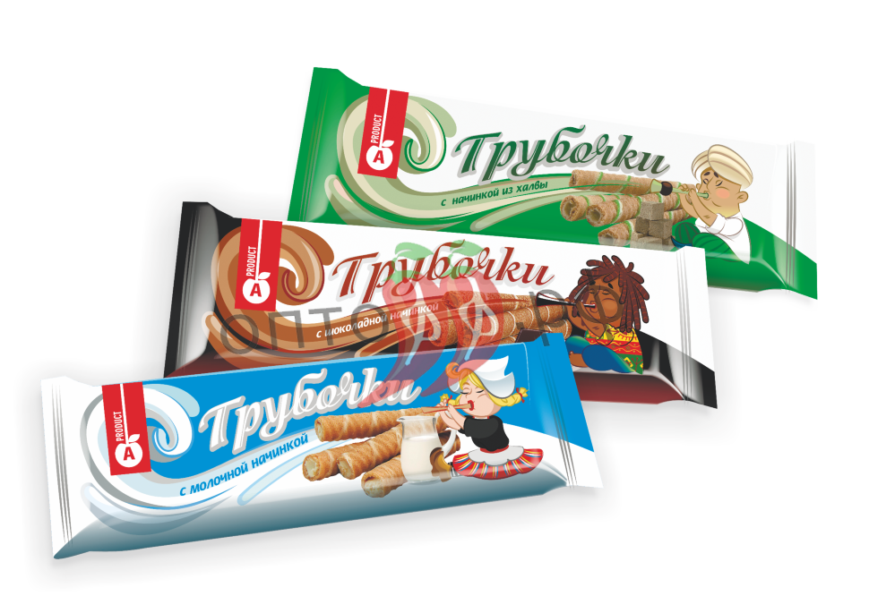 АП Вафельные трубочки с шоколадной начинкой 300 гр(кор*12)