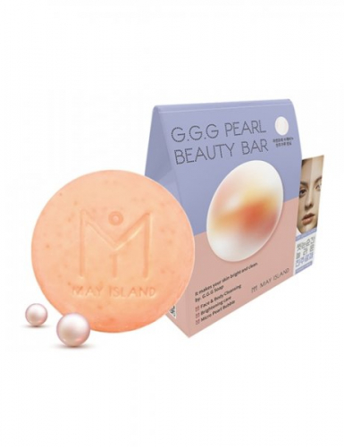 Осветляющее мыло для умывания с жемчугом - May Island G.G.G Pearl Beauty Bar