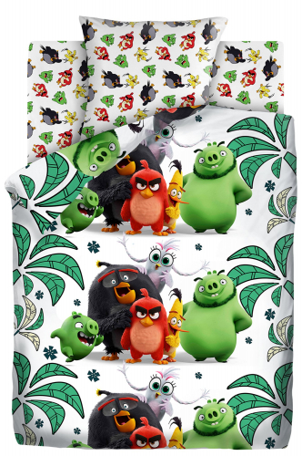 Angry Birds 2, Детское постельное белье из бязи, 1,5 сп, наволочки 70*70 Angry Birds 2