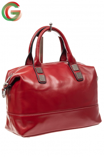 Сумка женская boxbag из натуральной кожи, цвет красный