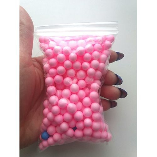Пенопластовые шарики 6-8 мм розовые