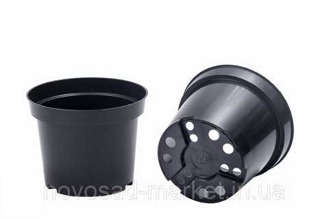Горшок д/рассады 0,75л. (12*9,5) чёрный, б/поддона, круглый 250шт/м