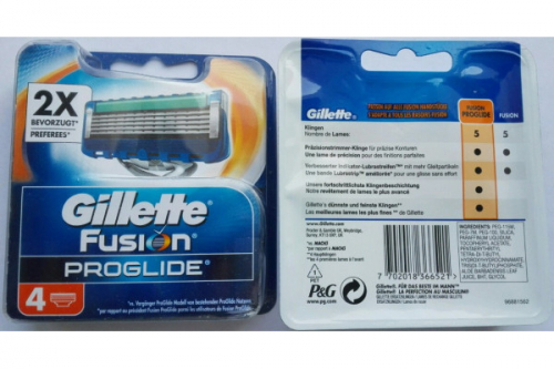 Gillette Fusion PROGLIDE 4 шт Копия