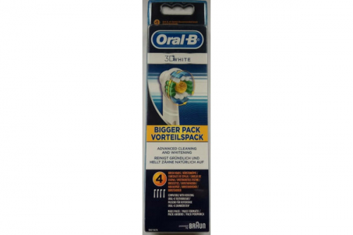 Насадки BRAUN Oral-B 3D WHITE в упаковке 4 шт