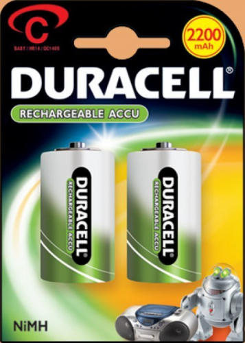 DURACELL  Аккумуляторы Никель-металлгидридные C HR14 1,2V 2200mAh  2шт
