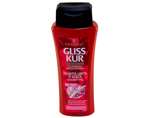 GLISS KUR  Шампунь  Защита Цвета и Блеск  для окрашенных или мелированных волос  250мл