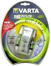 VARTA  Зарядное устройство для аккумуляторов AA AAA + Аккумуляторы AA 2000mAh 2шт  Зарядка за 15 минут