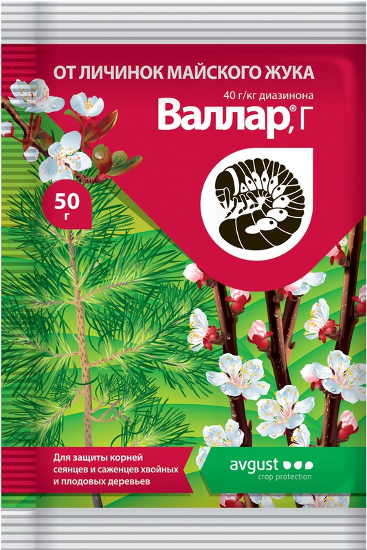 Валлар 50г (личинки майского жука, проволочник) 150шт/м