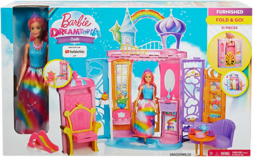 Barbie® Переносной радужный дворец