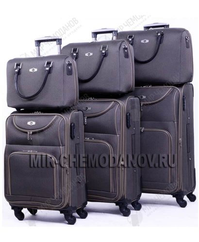 Комплект из 3-х чемоданов и 3-х бьюти-кейсов “Borgo-Antico” “Brown”