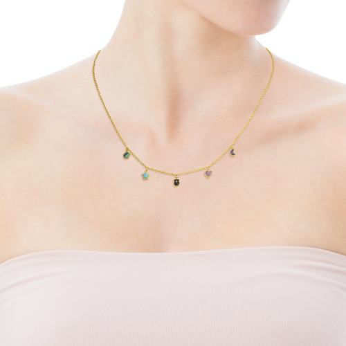 Glory Necklace in Gold Vermeil with Gemstones