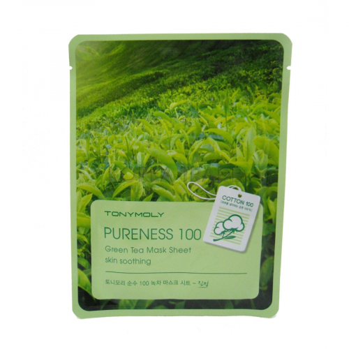 НАБОР  Успокаивающая тканевая маска - PURENESS 100 GREEN TEA MASK 10шт