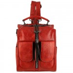 Женский кожаный рюкзак 838-1 RED