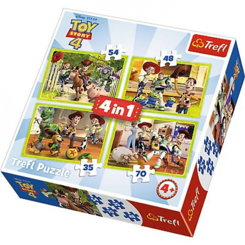 Набор пазлов 4в1 (35+48+54+70) элементов - Команда игрушек, Toy Story