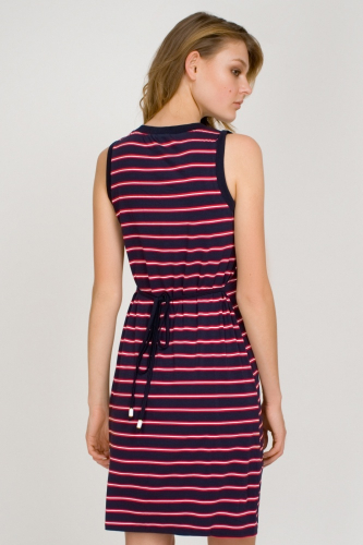 Ст.цена 1190 руб. 56327 Платье женское - LAETE 2XL (52) синий полоса красно-белая (56327)