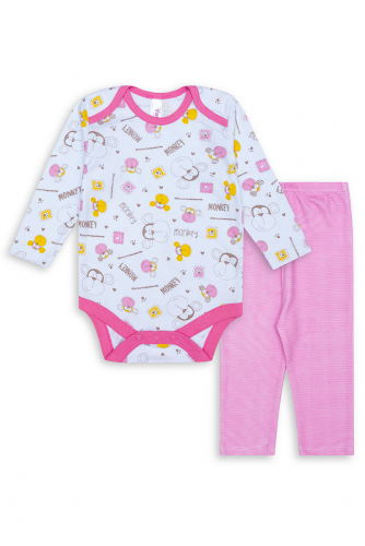 Комплект для новорожденных (боди с длинным рукавом, штанишки) (Интерлок, 100% хлопок)