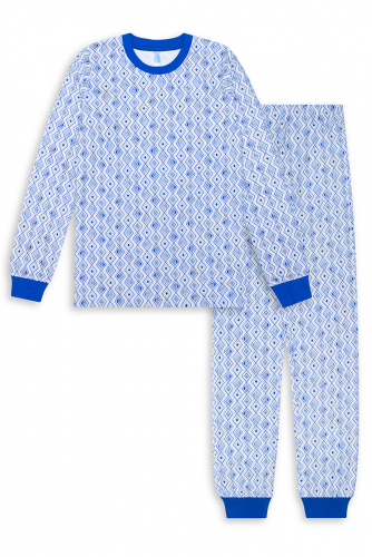 Пижама для мальчика(фуфайка с длинным рукавом, брюки) (Интерлок,  100 % хлопок)