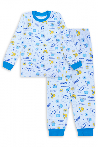 Пижама для мальчика(фуфайка с длинным рукавом, брюки) (Интерлок,  100 % хлопок)