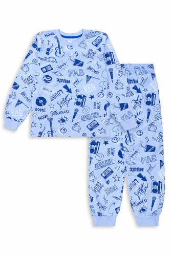 Пижама для мальчика(фуфайка с длинным рукавом, брюки) (Кулирка,  100 % хлопок)