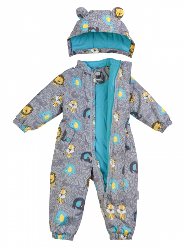 SP73028 GREY BABY OVERALL