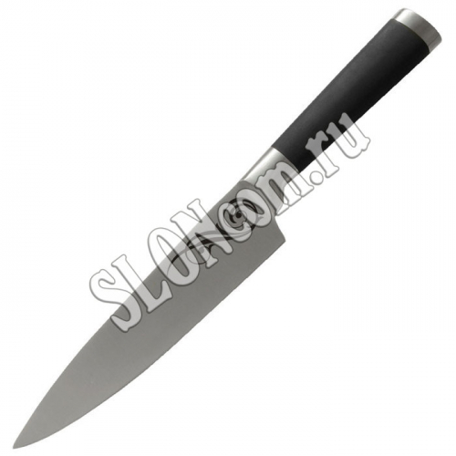 Нож MAL-01RS (поварской) с прорезиненной ручкой