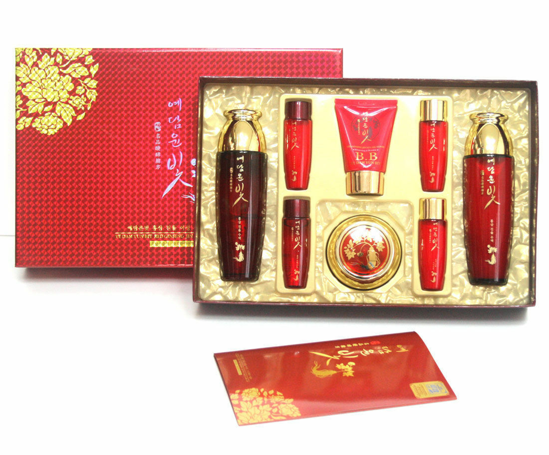 Подарочный набор корейской косметики. Red Ginseng Jin Yul Skin Care 4 Set. Ye dam Yun bit Red Ginseng Jin Yul Skin Care Set. Ye dam Yun bit Yun Jin Gyeol Skin Care Set. Набор Yedam Yun bit.