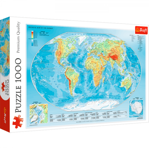 Пазлы 1000 дет. Физическая карта мира