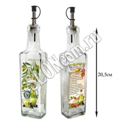 Бутылка для оливкового масла 200 мл с дозатором, 626-482