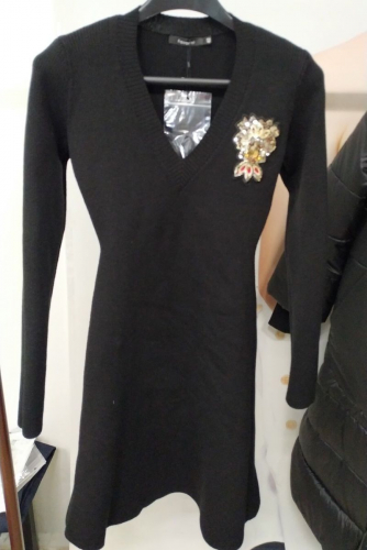 Платье вязаное  женское (хлопок  50% + 50% пан)