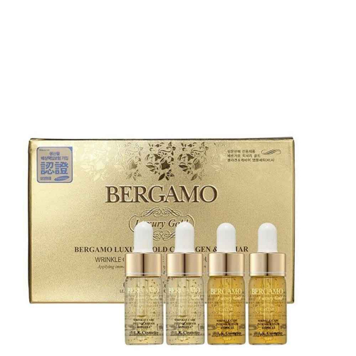  Омолаживающая сыворотка для интенсивного восстановления кожи  Bergamo Luxury Gold Collagen Ampoule 