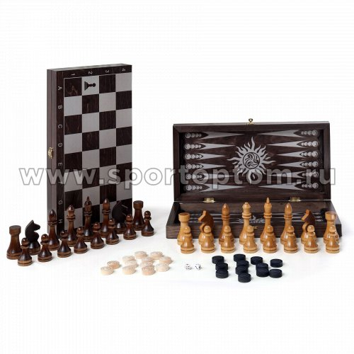 Игра 3 в 1 деревянная Классика (шахматы,нарды,шашки)