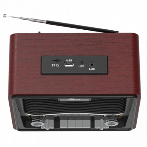 Радиоприемник Ritmix RPR-088 черный (Bluetooth, 4*R20, 220V, встр. акк.,USB, SD, AUX)