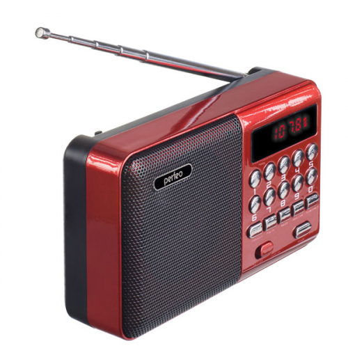 Радиоприемник Perfeo PALM i90red FM MP3 USB microSD, 18650) красный (PF_A4871)