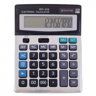 Калькулятор SDC-1216 бухгалтерский, 12-разр., серый