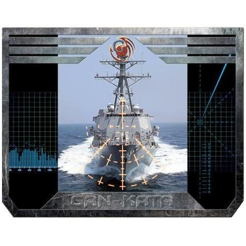 Коврик для мыши Dialog PGK-07 warship с рисунком корабля, размер 300x235x3мм