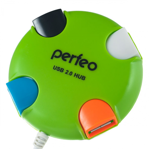 Разветвитель Perfeo (PF-VI-H020) Green 4 порта USB