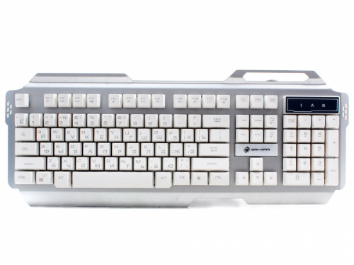 Клавиатура Dialog KGK-25U SILVER Gan-Kata - игровая с подсветкой 3 цвета , корпус металл, USB сереб.
