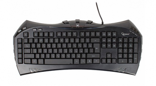 Клавиатура Gembird KB-G100L, игровая, USB, синяя подсветка символов, создание макросов