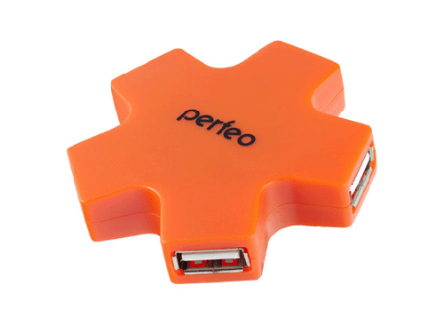 Разветвитель Perfeo (PF-HYD-6098H) Orange 4 порта USB