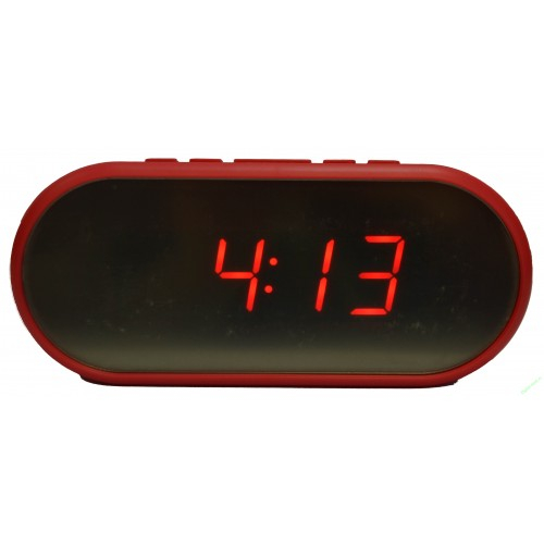 Часы электронные настольные зеркальные VST-712Y/1 (красный корпус, красные символы)