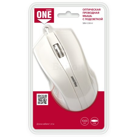 Мышь Smartbuy 338 USB White (SBM-338W)