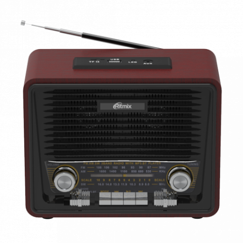 Радиоприемник Ritmix RPR-088 черный (Bluetooth, 4*R20, 220V, встр. акк.,USB, SD, AUX)